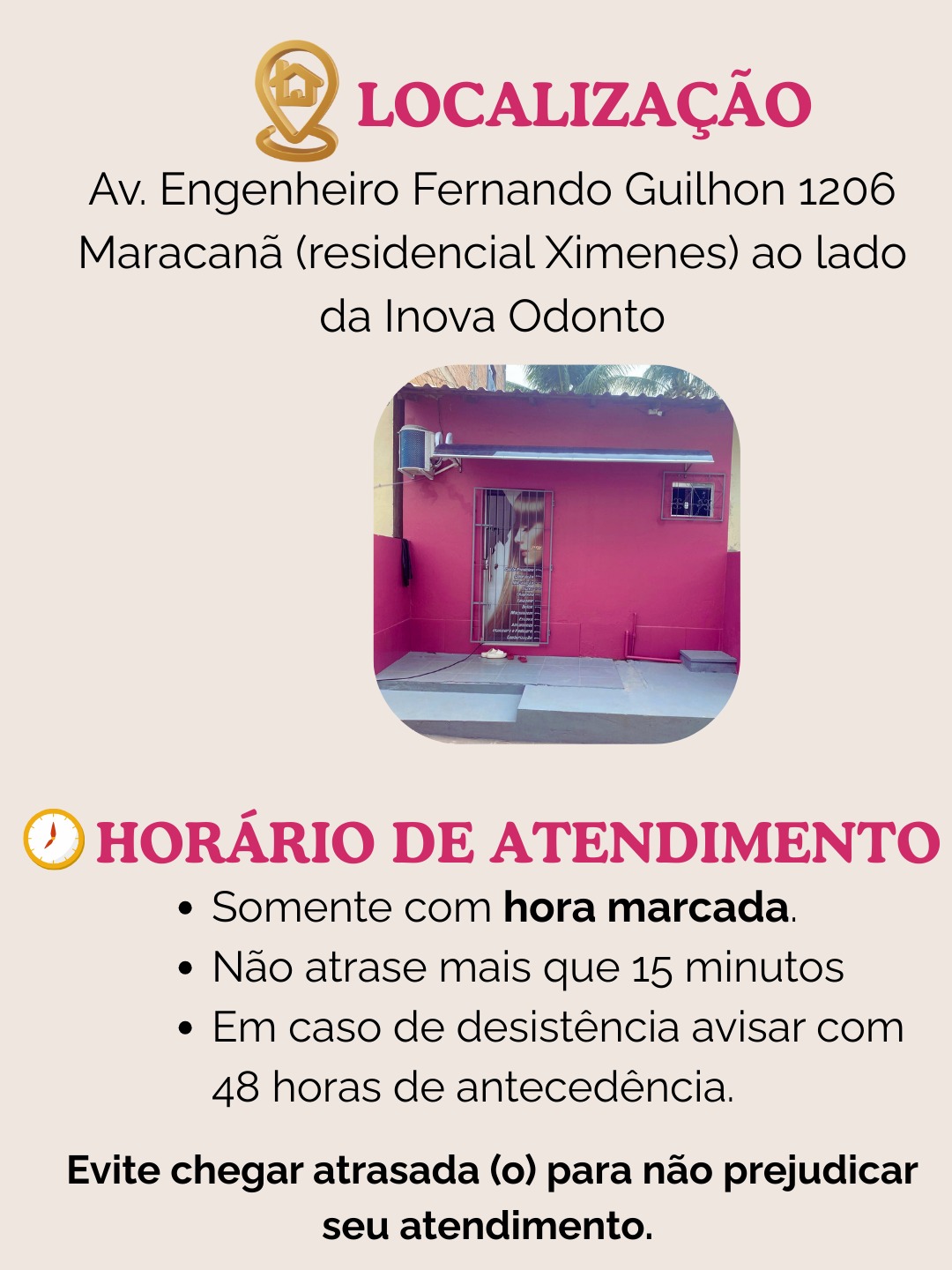 Horario de atendimento.